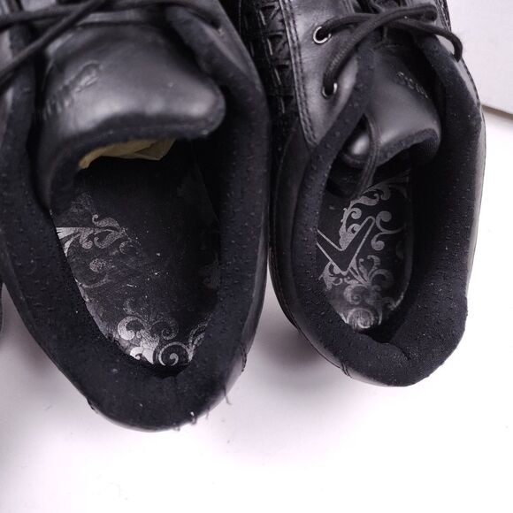 *FLAW* CALLAWAY Farra Women's Leather Golf Spikes Shoes Size 9.5 W473-02 Black - Picture 7 of 11